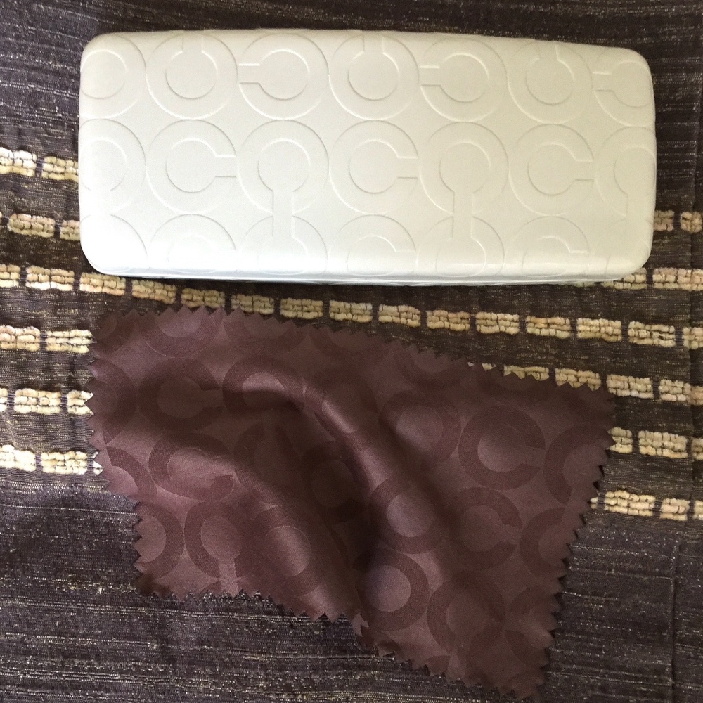 COACH Eyeglasses Glasses White Slim Hard Case
